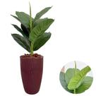 Ficus Lyrata Artificial Com Vaso Ondulado Cone Casa Jardim