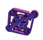 Fidget Helicoidal com Click e Engrenagens Spinner Anti Estresse Relaxante 3D Bicolor