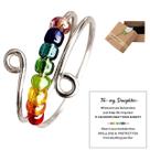 Fidget Ring Drive Your Anxiety Rainbow Beads ajustável