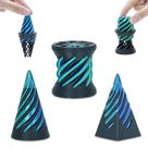 Fidget Toy Minleway Impossible Spiral Cone, 3 pacotes, verde e preto