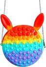 Fidget Toys Silicone Macaron Bag Pop it Messenger Bag, Push Pop Bubble Autism Puzzle Relaxante Relaxante Relaxante Stress Sensory Squeezing Toy para Adultos