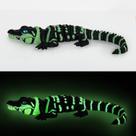 Figura articulada de crocodilo impressa em 3D Coonoe com brilho