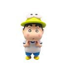 Figura Crayon Shin-chan Frog Chapéu de 13 cm em PVC Estátua de Shin-c