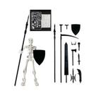Figura De Ação De Esqueleto Articulado Para Halloween Com Múltiplas Articulações E Arma, Compatível