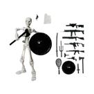 Figura De Ação De Esqueleto Articulado Para Halloween Com Múltiplas Articulações E Arma, Compatível Figura De Ação De Esqueleto Articulado Para Halloween Com Múltiplas Articulações E Arma, Compatível