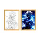 Figura De Ação Do Anime Naruto Sasuke Gaara Com Luz LED E Porta-Retrato Para Decoração De Quarto,