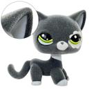 Figura de animal flocada de brinquedo Fuzzy Short Hair Cat 5cm 2249