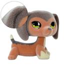 Figura de animal flocado, brinquedo para cães Dachshund, PVC de 5 cm com penugem