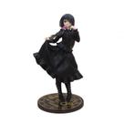 Figura de anime: vestido preto, 21 cm, PVC, linda garota de anime