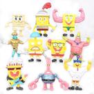 Figura de brinquedo Bob Spongebob Patrick Armor Abs Krabs 10 unidades/conjunto
