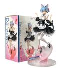 Figura de empregada Re: Zero Rem PVC colecionável de 22,5 cm