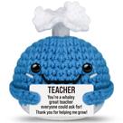 Figura de Juguete Ballena tejida a mano GwhyGifts, regalo para profesora, 11x6 cm Figura de Juguete Ballena tejida a mano GwhyGifts, regalo para profesora, 11x6 cm