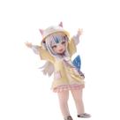 Figura de PVC Gura Gawr Shark Girl em capa de chuva amarela de 17 cm