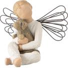 Figura de resina Angel Of Friendship com desenho gravado à mão