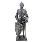 Figura Decorativa Estatueta Cavalheiro Com Escudo 32 X 12 X 8 Cm