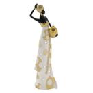 Figura Decorativa Estatueta Mulher Africana 45 X 15 X 10 Cm - 83-887