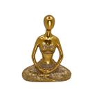 Figura Decorativa Estatueta Mulher Yoga 14 X 11 X 5 Cm TRES-B57
