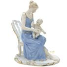Figura decorativa mãe com bebê - 23,5cm Figura decorativa mãe com bebê - 23,5cm