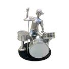 Figura Decorativa Músico Baterista 17 X 15 X 20 Cm