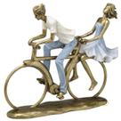 FIGURA DECORATIVA RESINA FAMÍLIA BICICLETA - 23cm FIGURA DECORATIVA RESINA FAMÍLIA BICICLETA - 23cm