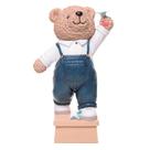 Figura Decorativa Ursinho com Avião Teddy Charm 13cm x 7,5cm