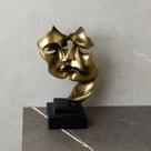 Figura Decorativa Wolff Face Namorados de Resina 18cm x 27cm Figura Decorativa Wolff Face Namorados de Resina 18cm x 27cm