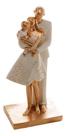Figura Decorativa Wolff Família De Resina Branco 9cm X 20cm