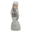 Figura Decorativa Wolff Mochileira Sonhadora Resina