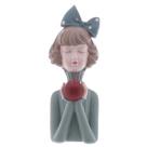 Figura Decorativa Wolff Resina Boneca C/maça 9,5x9,5x23cm
