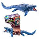 Figura Dinossauro Mosassauro Azul Cometa Sauro Brinquedo Realista 30 Cm Vinil