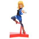 Figura Dragon Ball Z Android 18 Action Pose com suporte vermelho