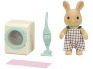 Figura e Conjunto - Sylvanian Families - Lavagem - Pai Coelho Raio de Sol - Epoch