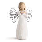 Figura esculpida pintada à mão, sinal de salgueiro para Love Angel