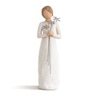 Figura esculpida pintada à mão Willow Tree Grateful 23cm