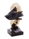 Figura/ Escultura Decorativa Face Wolff Dourada/preta Figura/ Escultura Decorativa Face Wolff Dourada/preta