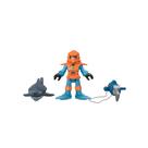 Figura Imaginext Mergulhador de Recife com Acessórios de Tubarão