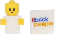 Figura LEGO: roupa branca LEGO City Baby Minifig com menos de 1 polegada de altura