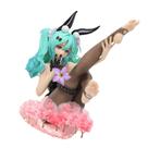 Figura Miku Bunny Girl com flor de 16,5 cm, PVC, anime, colecionável