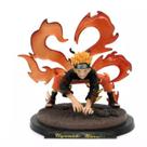 Figura n-Arutos Kurama de quatro caudas 23x17x20cm PVC com chama