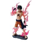 Figura One Piece Luffy com efeito Sakura, pose dinâmica de PVC de 24 cm