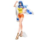 Figura One Piece Nami Standing Pose com chapéu azul e cicatriz de 22 cm