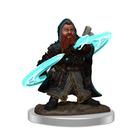 Figura pintada premium Pathfinder luta contra um feiticeiro anão masculino