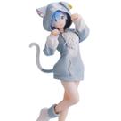 Figura Re: Moletom com capuz Zero Rem Cat, modelo 21 cm, fãs de anime em PVC