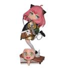 Figura Spy x Family Anya Cosplay Capitão Levi 17,5 cm em PVC