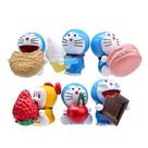 Figura: Toy Doraemons with Snacks, 6 peças, PVC, 4 cm, multicolorido