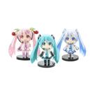 Figura Toy Hatsune Miku, 3 peças, coleção, PVC, 10 cm Figura Toy Hatsune Miku, 3 peças, coleção, PVC, 10 cm