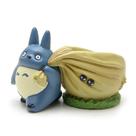 Figura Toy Mini Blue Totoro com bolsa modelo 5x8cm PVC