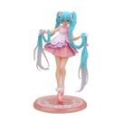 Figura Vocaloid Miku Hatsune, cabelo comprido, 19 cm, PVC Figura Vocaloid Miku Hatsune, cabelo comprido, 19 cm, PVC