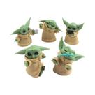 Figuras De Ação Baby Yoda Grogu Mandalorian 5 Peças/conjunto 4-7cm Brinquedos Disney Star Wars