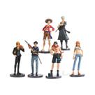 Figuras De Ação Do Anime One Piece, 6 Peças, Monkey D Luffy, Roronoa Zoro, Sanji, Estátuas De PVC